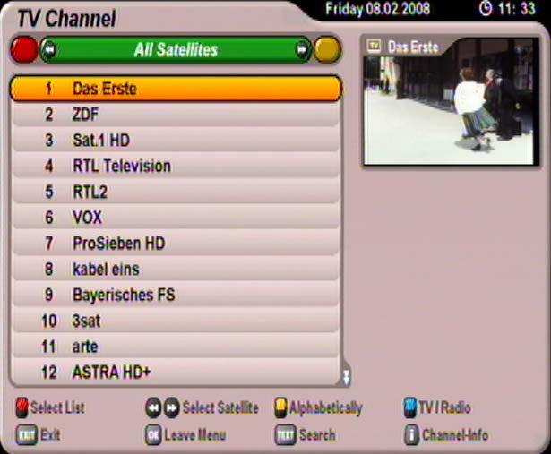 ON-SCREEN DISPLAYS (OSD) OPTION SELECTION Press the (yellow) button once (twice for portal channels) to view further soundtrack selection options, if these are transmitted by the channel provider.
