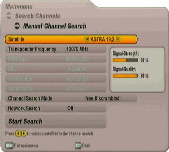 Selection is performed using the buttons and is confi rmed using the button. If you select Yes, save changes, the newly found channels will be added to the end of the channel list.