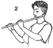 Book page: 20(2) Illustrated Fluteplaying Posture To practise holding the flute correctly, stand in a relaxed position.