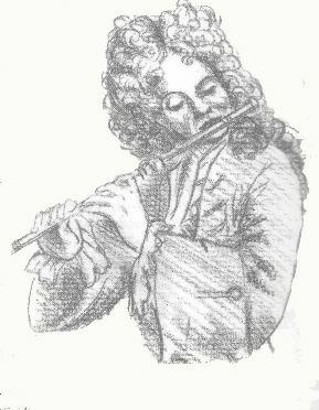 Book page: 26(1) Illustrated Fluteplaying Hand Positions Hand positions After an engraving illustrating Hotteterre s Principes de la flûte traversière 1707.