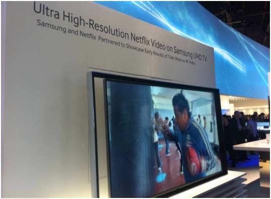 television (Sony). Figure 1. New Samsung Ultra HD TVs Without exception, all the TV manufacturers turned up at the show with 4K TVs.