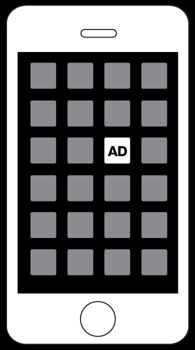 without using any file space on device Ad content may