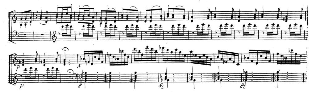 6 Ex. 4: Haydn s Fantasy in C major Hob.XVII: 4, mm. 73-95. The affects created by the fantasia s exploratory and improvisatory style largely resulted from its varied and intricate writing.