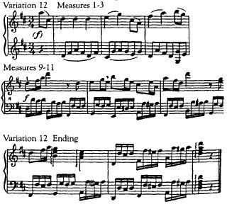 One consideration in performing a theme and variations is to decide how much of a pause, if any, should occur between the variations.