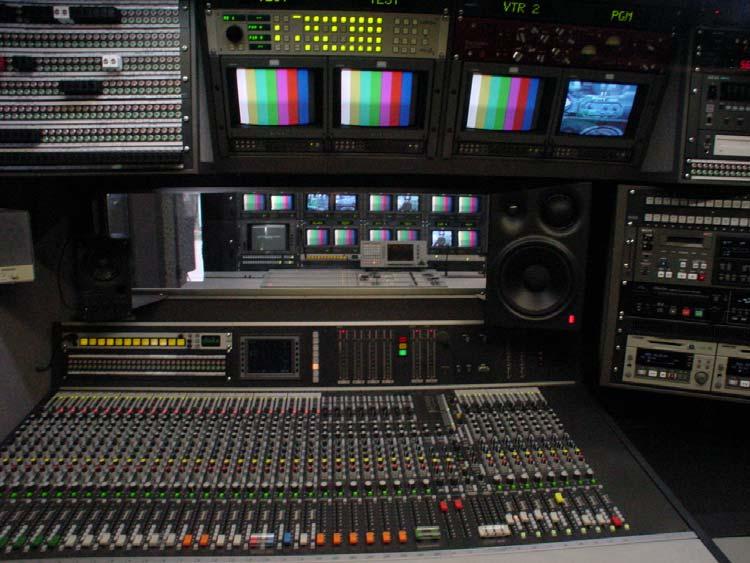 Digital 8-10 camera OB van Audio area: 24 inputs audio mixer