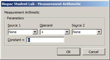 18 Biopac Student Lab Measurement Tool Area Definition Area computes the total area among the waveform and the straight line that is drawn between the endpoints.