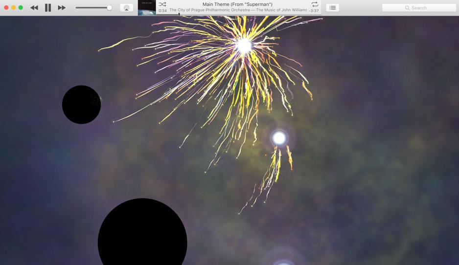 itunes => View => Visualizer => pick what kind you want