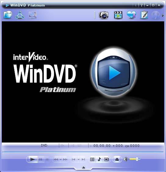 WinDVD 8 User Interface Tour WinDVD 8 Interactive Panel View The main WinDVD 8 Platinum control panel allows access to all the basic DVD playback features with additional functionality available