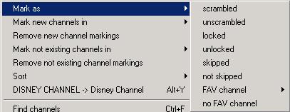transferred. Find window (e.g. "Find channels", "Find duplicates"): the selected channel will be transferred.