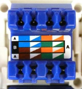 Figure 150 8P8C socket contact numbering and colour coding of IDC terminals Socket contact numbering (TIA/EIA wiring standard T568A) Typical colour coding of socket terminals (Notes 1 and 2) Pair 3