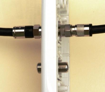 PAL (Belling-Lee) connectors are invariably used on TV appliances and on the fly leads supplied with those appliances, so a customer may insist on the installation of PAL connectors on wall plates
