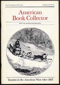 XXXXXXXXXXXXXXXXXXXXXXXXXXXXXXXXX FAIR, Anthony, consulting editor (J.D. SALINGER). American Book Collector: New Series, Volume 2, Number 3, May/June 1981.