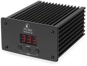 mains socket power supply Speed Box SE Electronically regulated speed change unit Shares all features of the Pro-Ject Speed Box, plus: The Pro-Ject Speed Box SE can act as a power