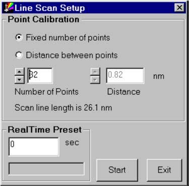 Spirit has two Point Calibration options: Select Fixed number of points to sample a specific number of equally spaced points along the line.