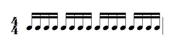 DUPLE SUBDIVISIONS If we decide to divide each of these beats into two parts, we would use eighth notes. These are duple subdivisions. I ll give you some verbal cues to remember what this sounds like.