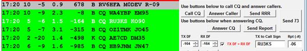 RU3KS VE3JW R 05 This indicates to the recipient that we have received their signal report.