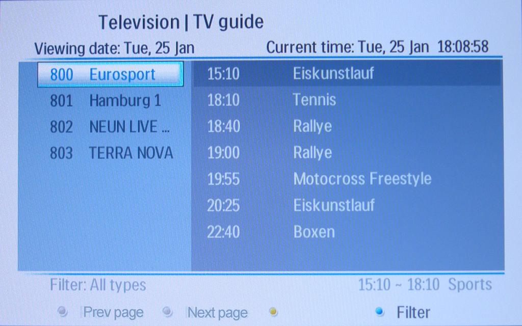 Using the EPG This system has an Electronic Program Guide (EPG) to help your navigation through all the possible viewing options.