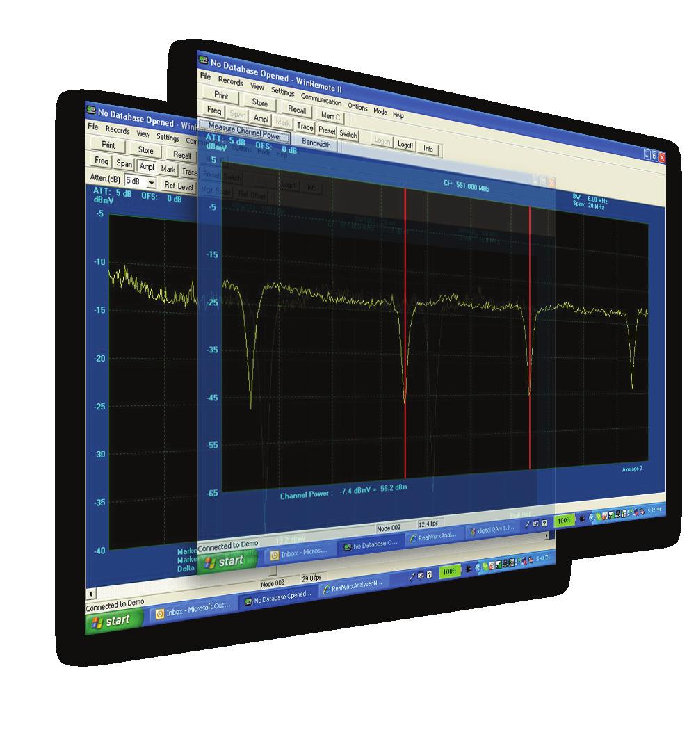 Software WinRemote II WinRemote II is a Windows based software package that provides powerful real-time spectrum analyzer remote control capabilities from a PC.