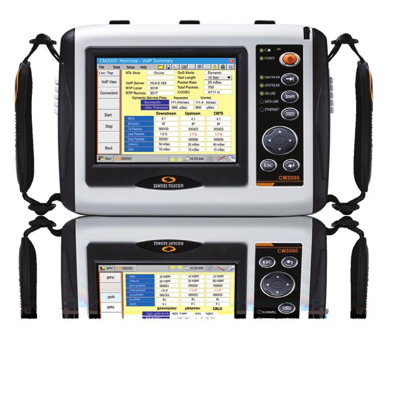Hand-Held Service and Installation Products CM2000 & CM2000E Cable Modem Network Analyzer The CM2000 is a powerful cable modem network analyzer that sets a new standard for testing high-speed data,