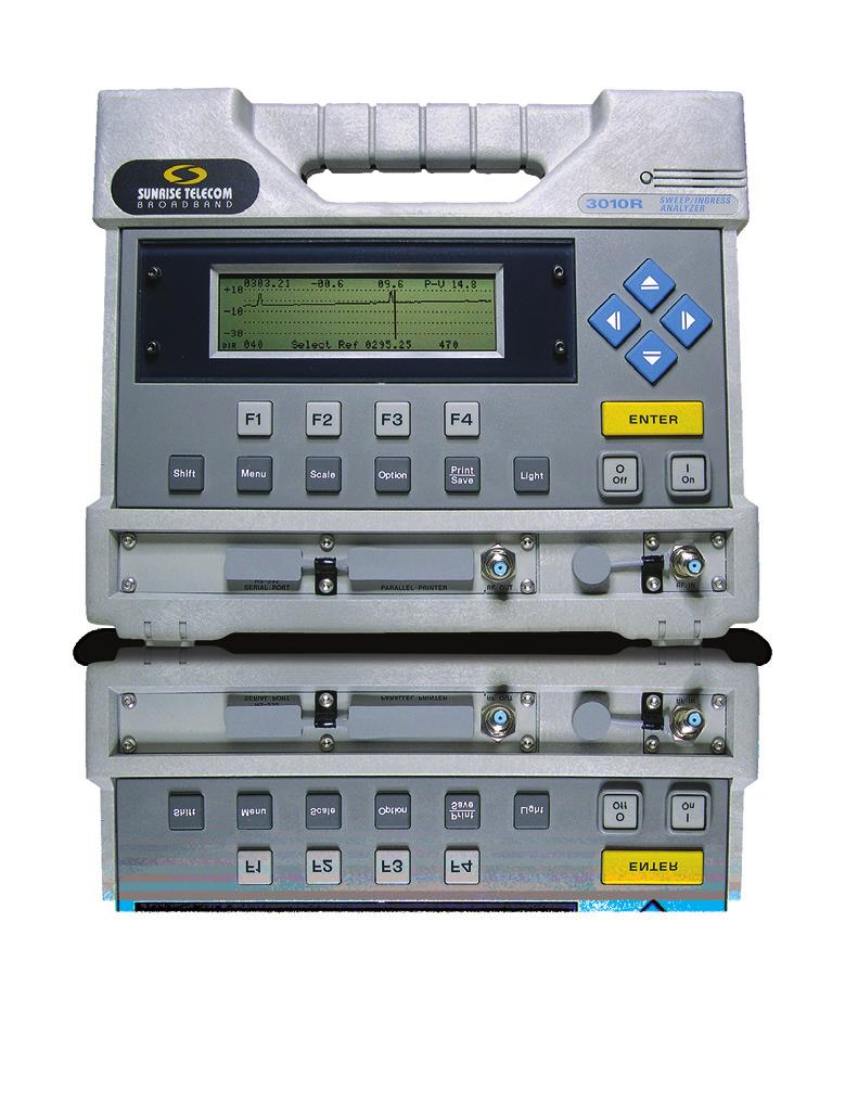 Maintenance and Monitoring Products 3010R Field Sweep Instrument This portable battery-operated instrument includes forward sweep, return sweep, and signal-level meter (SLM) capabilities.