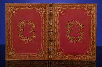 Covers decoratively ruled in blind, front cover with "Manganaro / L'Esposizione Marittima" stamped in gilt. Spine with five raised bands, lettered in gilt in compartments, marbled end-papers.
