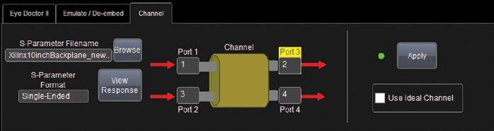 If the ports in the S-parameter file are different from those shown, the ports used can be reassigned via the dialog.