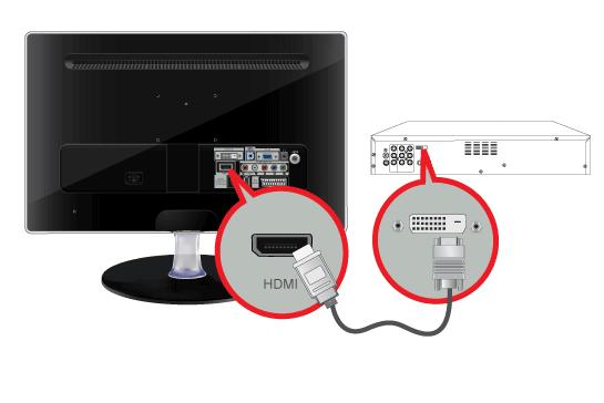 2-8 Connecting Using a DVI to HDMI Cable 1.