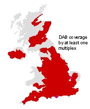 Figure 1.4: DAB digital radio coverage 2006 Source: Ofcom Note: Coverage areas are indicative only 1.3.