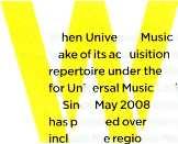 Latin peratins last year in the wake f its acquisitin f Univisin Music Grup, it put its Latin pp, urban, trpical and rck repertire under the leadership f Walter Klm, frmerly senir VP f marketing and