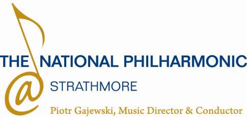 The National Philharmonic Music Center at Strathmore 5301Tuckerman Lane North Bethesda, MD 20852 T 301.493.9283 F 301.493.9284 FOR IMMEDIATE RELEASE PRESS CONTACT: Deborah Birnbaum 301.493.9283, ext.