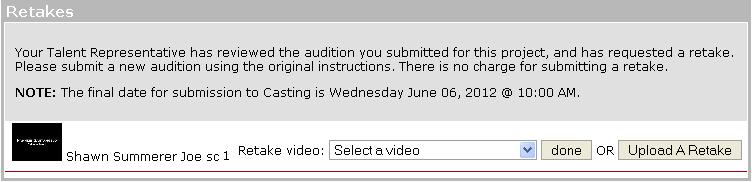 If you are waiting for approval from your Representative, the auditions will be under the heading Pending Eco-Cast Media.