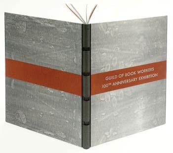 vellum slips. Boards covered in natural deer vellum; title stamped in gold on front cover. 38 x 26 x 1.5 cm. Bound 2007. The Guild of Book Workers 100th Anniversary Exhibition Catalog, 2006.