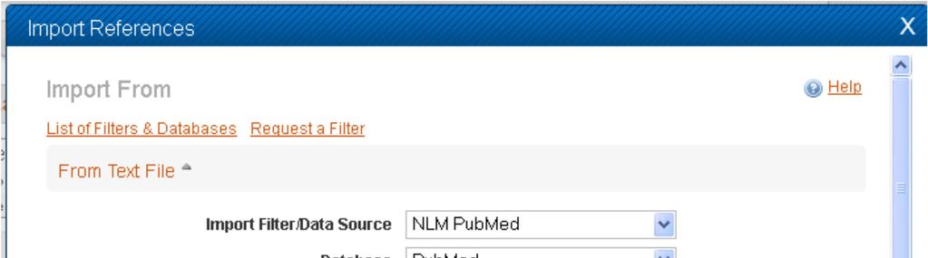 1. 2. 3. 4. 1. Select NLM as the import filter 2.