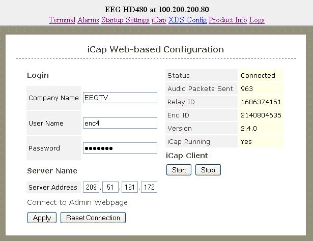 Web Configuration The Web Configuration interface enables you to access configurations and log files for your 490 applications from any computer on your local network.