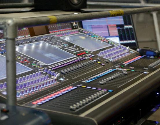 Below: A DiGiCo SD7 console was the desk of choice for FOH; Kasabian toured in support of their fifth studio album; Renegade and Chaos Visual supplied the tour s visual equipment.