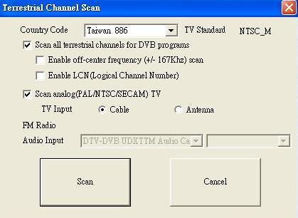 Chapter 3 Channel Scanning Step 1: On Desktop, click icon DigitalTV.