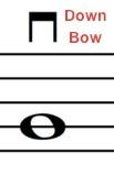 Other Musical Notation Up bow and