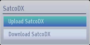 Antenna Installation: You can change antenna settings and start a new satellite scan. SatcoDX (optional): There are two options regarding SatcoDX feature. You can download or upload SatcoDX data.