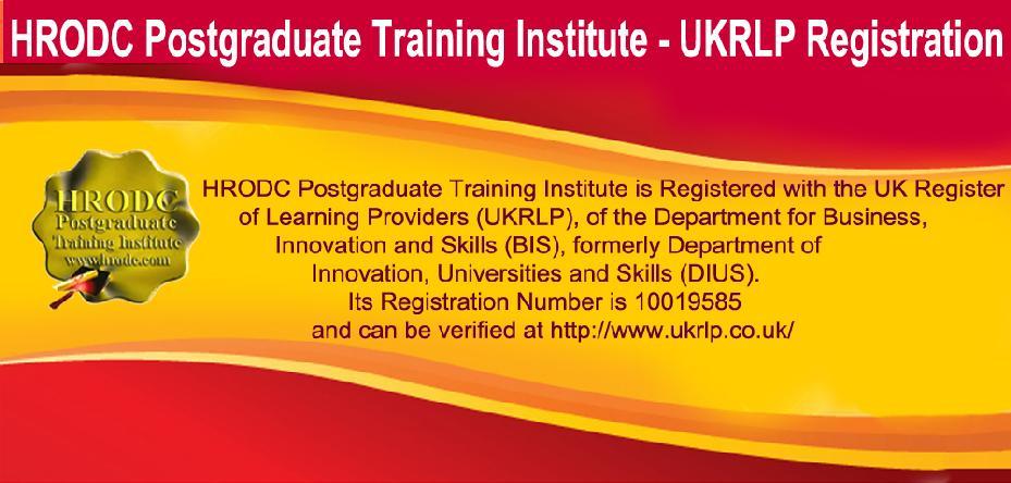 Course Co-ordinator: Prof. Dr. R. B. Crawford Director HRODC Postgraduate Training Institute PhD (London), MEd. M. (Bath), Adv. Dip. Ed.