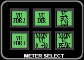 as follows: LEFT and RIGHT (SOLO) CENTER LFE LEFT and RIGHT SURROUND LEFT and RIGHT (Lt Rt) Under normal circumstances, the Program Meters display the level of the Stereo/Surround Program Master