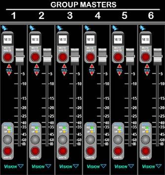 ENABLE GROUP BUTTON 25.3 Group Masters Enable Groups: Engaging the Enable Groups button on the Vision Control Panel will enable or disable groups on a console-wide basis.