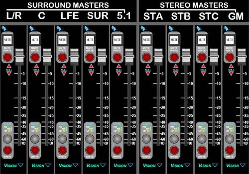 Program Masters Any of the Program Master Faders in the Center Section can be designated as a Group Master.