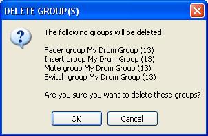 3 Delete Group To delete an existing group or groups, highlight the desired group(s) and select Delete Group