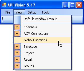 26.6.1 Global Functions Window The Global Functions window is the primary software interface to the global automation functions, function enables, and section safes.