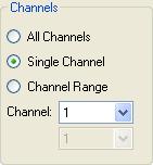 Switches: Selects the controls whose data will be cleared Clear and Cancel Buttons: Clears the selected data or cancels the function The Channels section selects the channels on which the data will