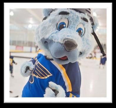 Even though they had never met a blue bear before, the Blues players and coaches liked him so much that they invited him to be a part of the team as their mascot!