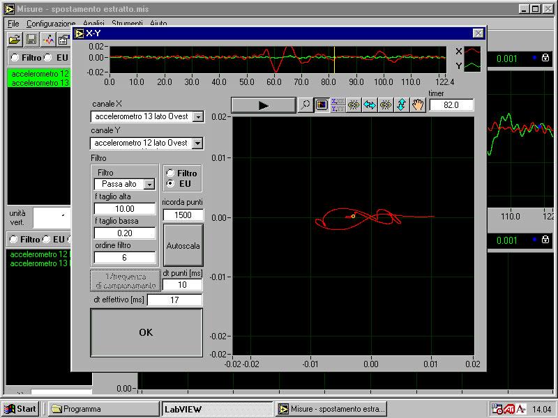 Figure 4. Screen capture of one of off-line programs.