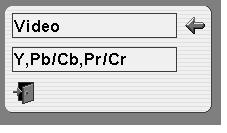 VIDEO INPUT SELECTING INPUT SOURCE WHEN SELECT INPUT 3 (AV TERMINALS) When connecting to those equipment, select a type of Video source in SOURCE SELECT Menu.