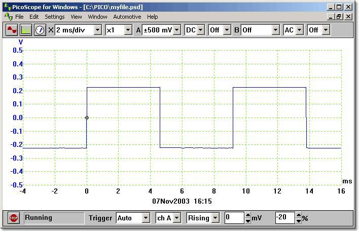 Instrument windows 16 2.7 Triggering For oscilloscope and spectrum analyser windows, it is possible to specify a trigger event for collecting the block of data.