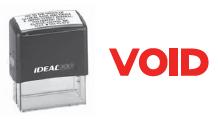 ECA Void Stamp (For ECA Services) If you have purchased, leased or own a terminal certified for TeleCheck that does not automatically deface the payee side of the check, you must manually write VOID